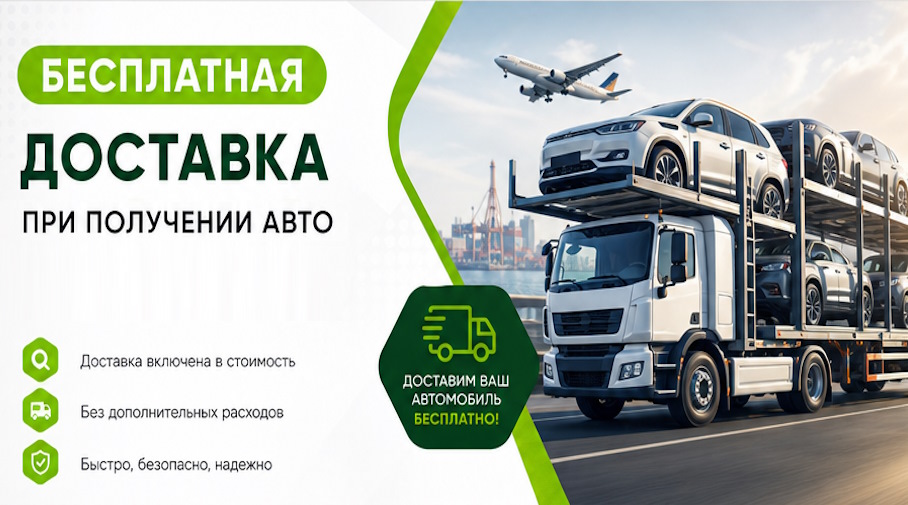 Акция! Бесплатная доставка по Елабуге при получении авто